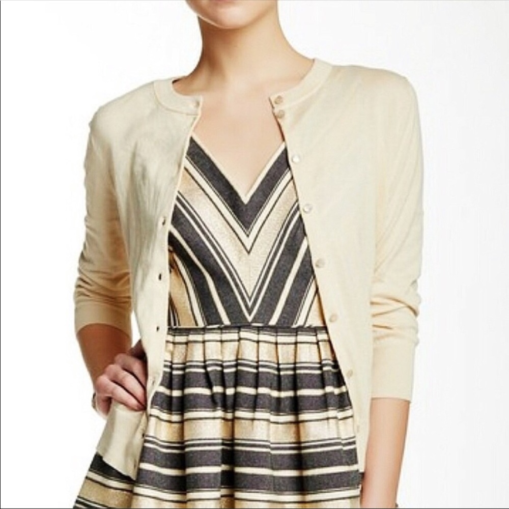 J crew cream cardigan!